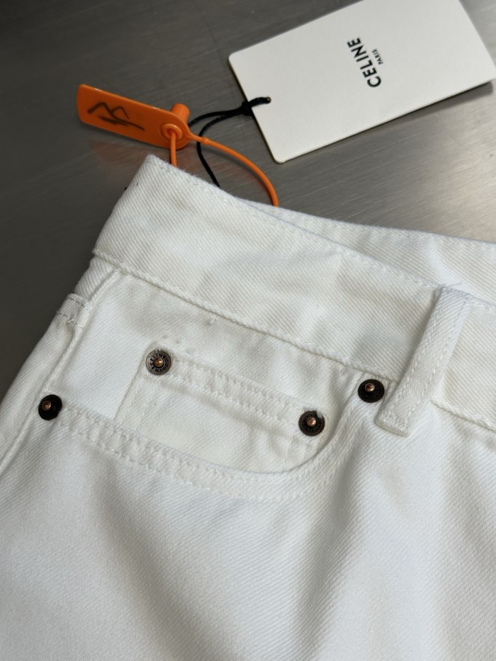 Celine BOYFRIEND 001 White Jeans FZKZ1844
