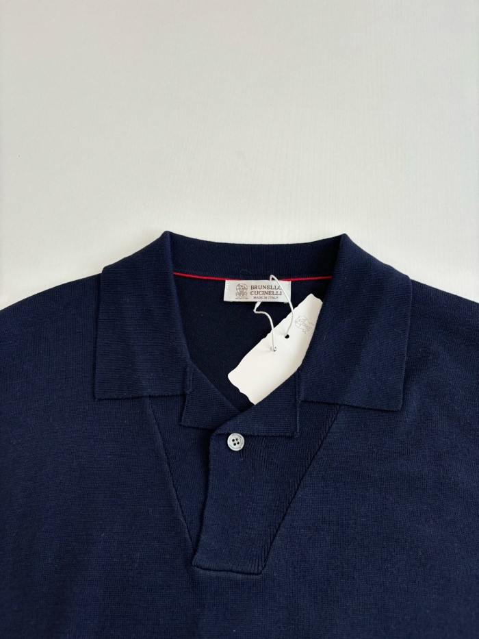 Brunello Cucinelli Knit Polo tee FZTX6075