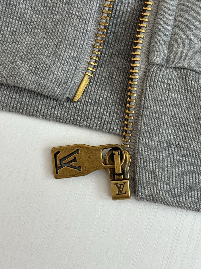 LV Monogram Sashiko embroidered signature zipped hoodies FZWY2030