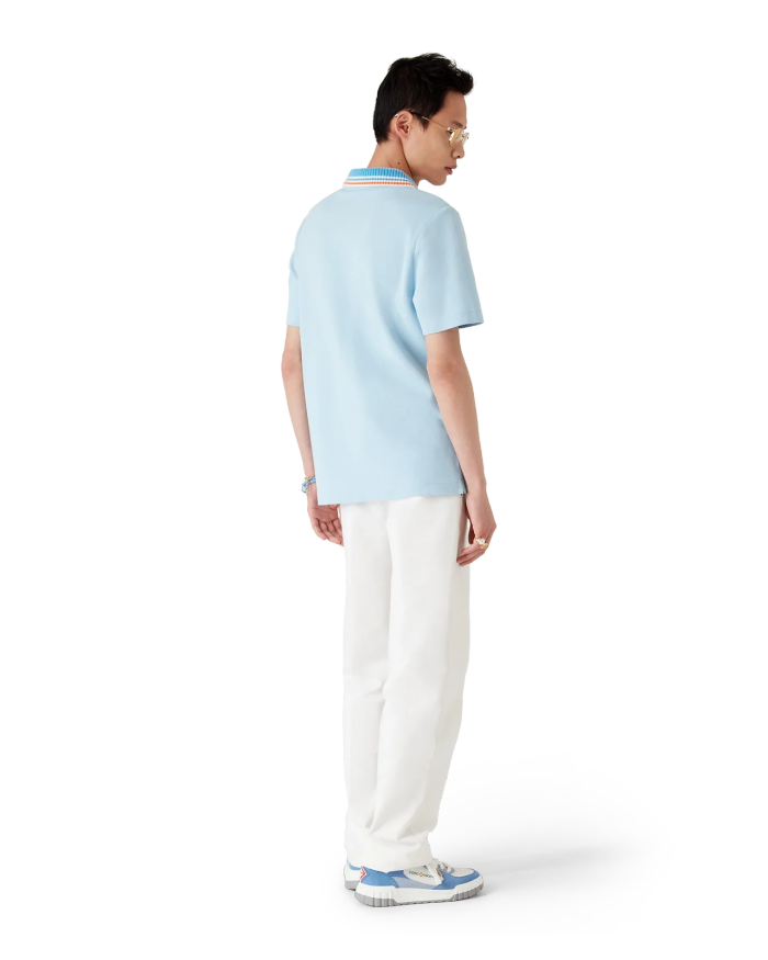 CASABLANCA KNIT PIQUE SHORT SLEEVE POLO SHIRT FZTX6130