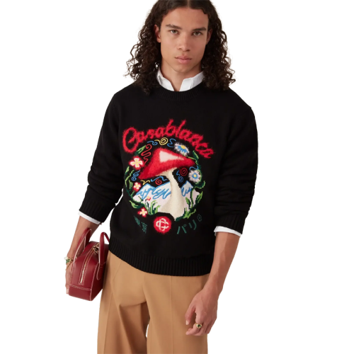 CASABLANCA COTTON EMBROIDERED MUSHROOM JUMPER sweater FZMY849