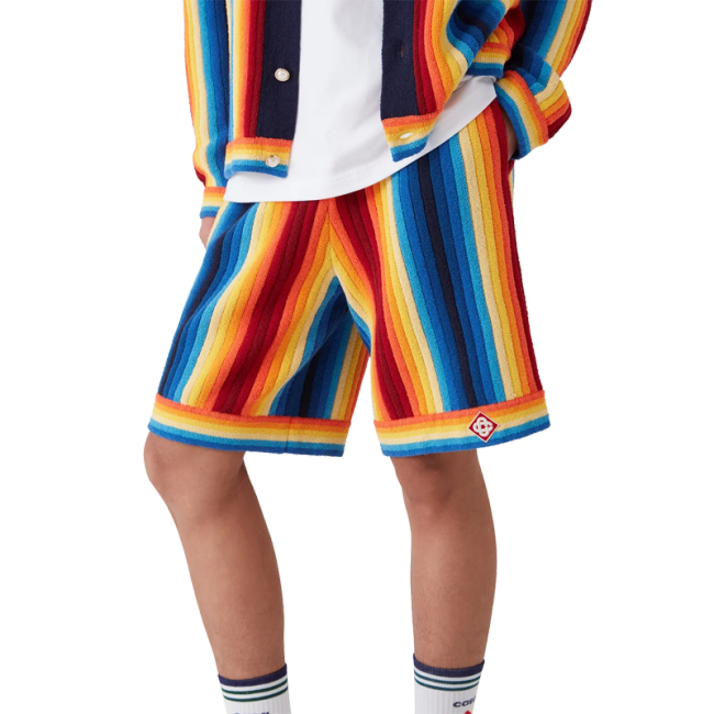 CASABLANCA GRADIENT STRIPE TOWELLING SHORTS FZKZ1883