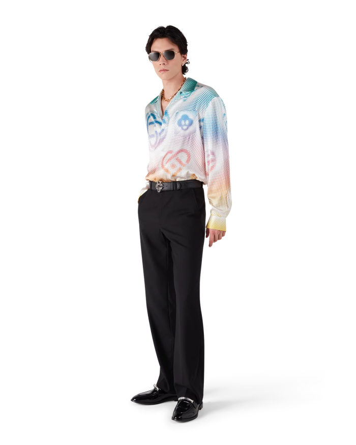 CASABLANCA HALFTONE LOGO Silk Shirts FZCS640