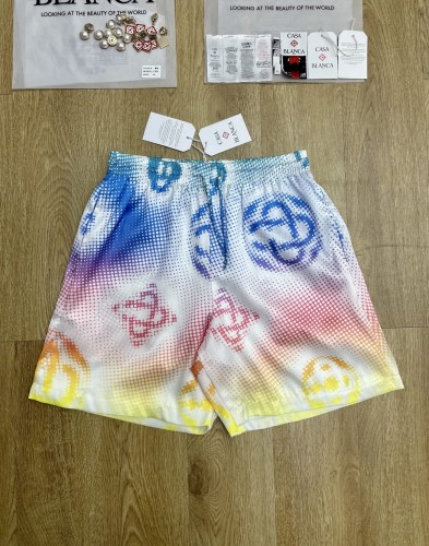 CASABLANCA HALFTONE LOGO SILK SHORTS FZKZ1886