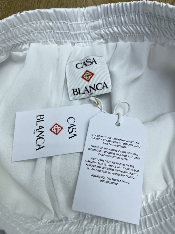 CASABLANCA MONTAGNE ONDULEE SILK SHORTS FZKZ1885