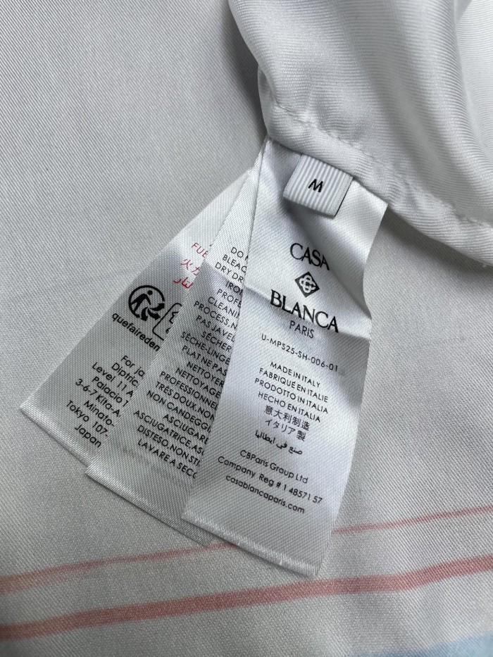 CASABLANCA SILK SHORT SLEEVE SHIRT FZCS647
