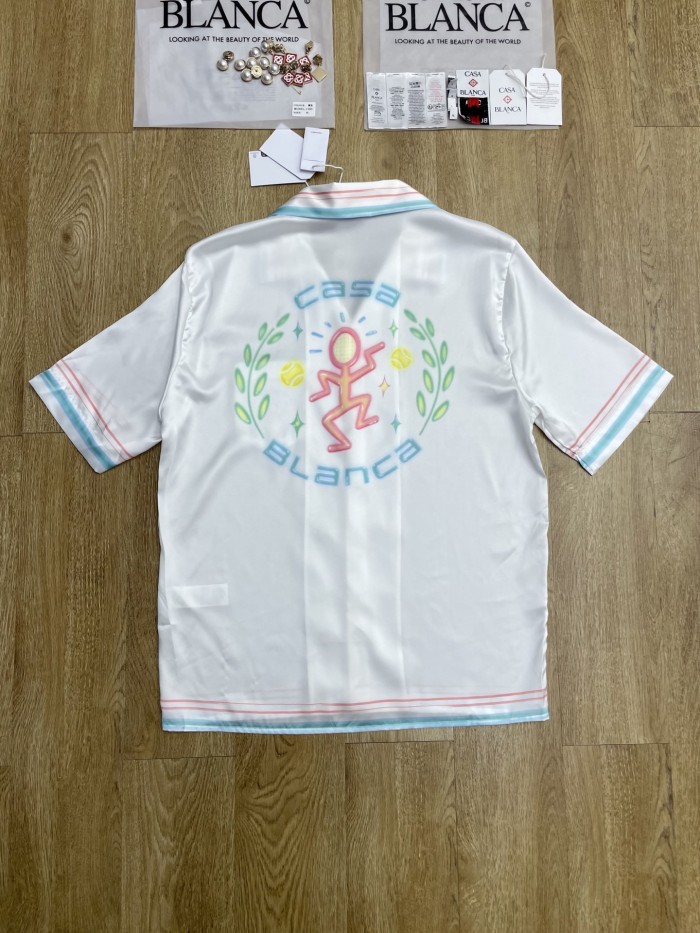 CASABLANCA SILK SHORT SLEEVE SHIRT FZCS647