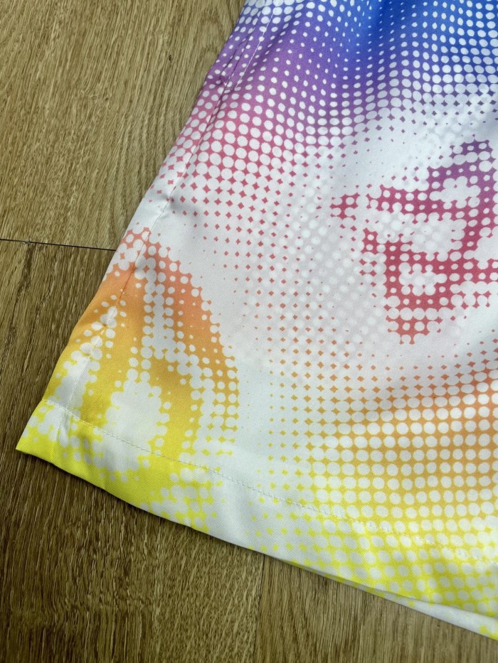 CASABLANCA HALFTONE LOGO SILK SHORTS FZKZ1886