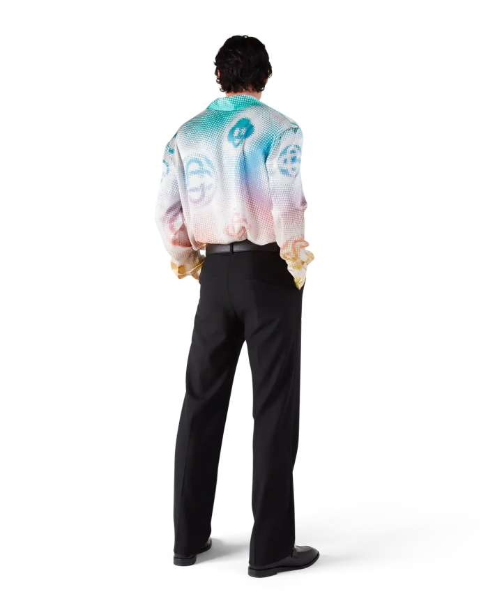 CASABLANCA HALFTONE LOGO Silk Shirts FZCS640
