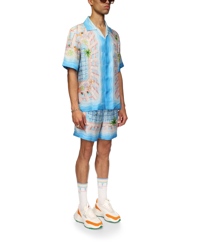 CASABLANCA LE PLONGEON Silk Suit Shorts Shirts FZTZ117