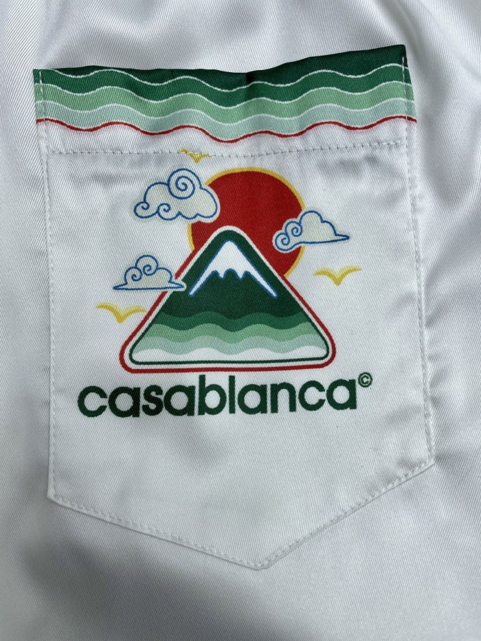 CASABLANCA MONTAGNE ONDULEE SILK SHORTS FZKZ1885