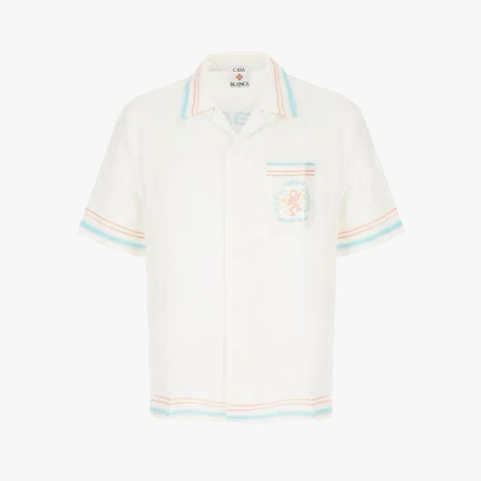 CASABLANCA SILK SHORT SLEEVE SHIRT FZCS647