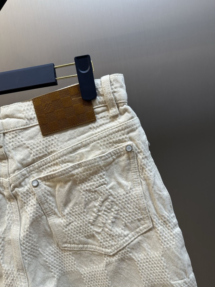 LV DAMIER 3D Denim Shorts FZKZ1890