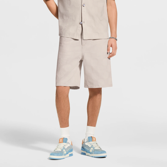 LV DAMIER 3D Denim Shorts FZKZ1890