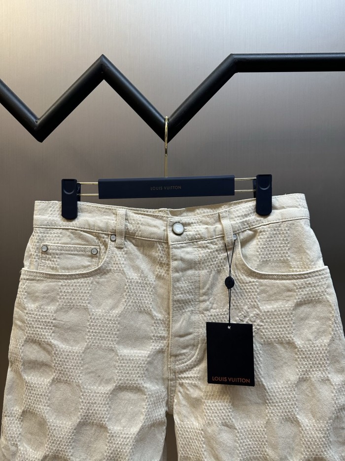 LV DAMIER 3D Denim Shorts FZKZ1890