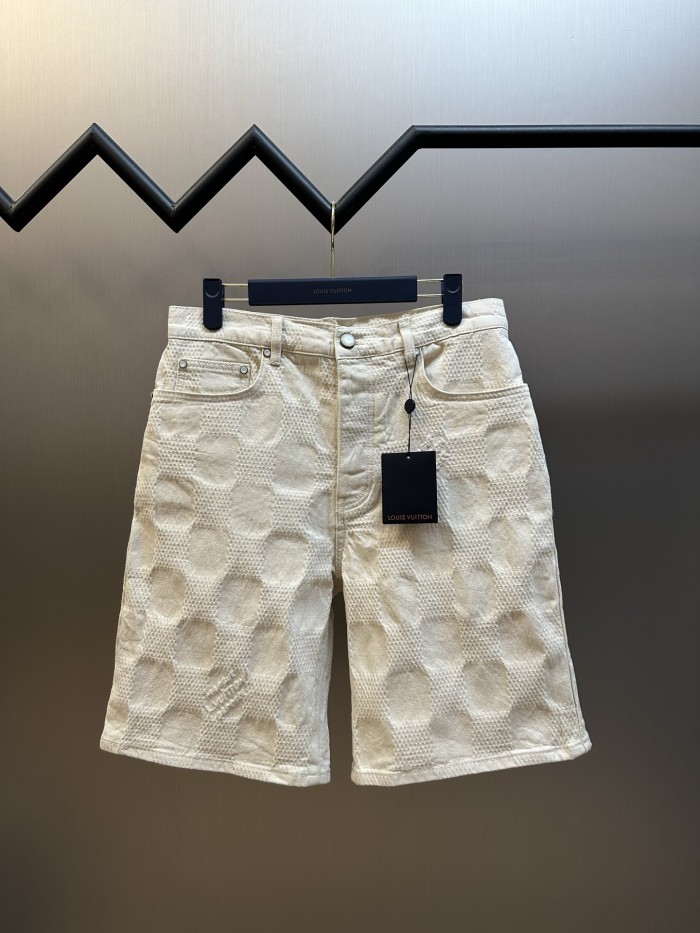 LV DAMIER 3D Denim Shorts FZKZ1890