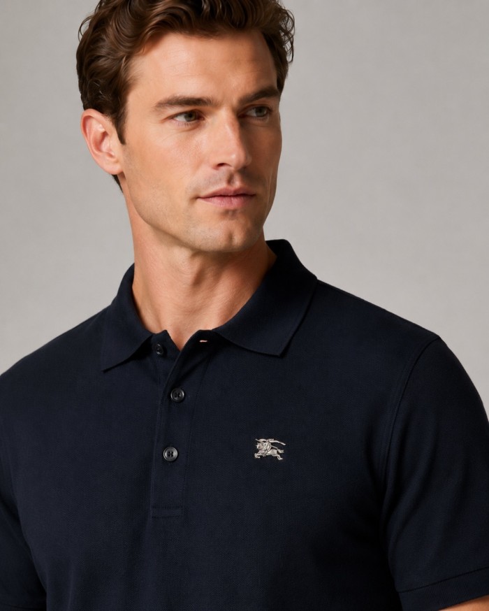Burberry Metal Knight Cotton Polo Shirt FZTX6156