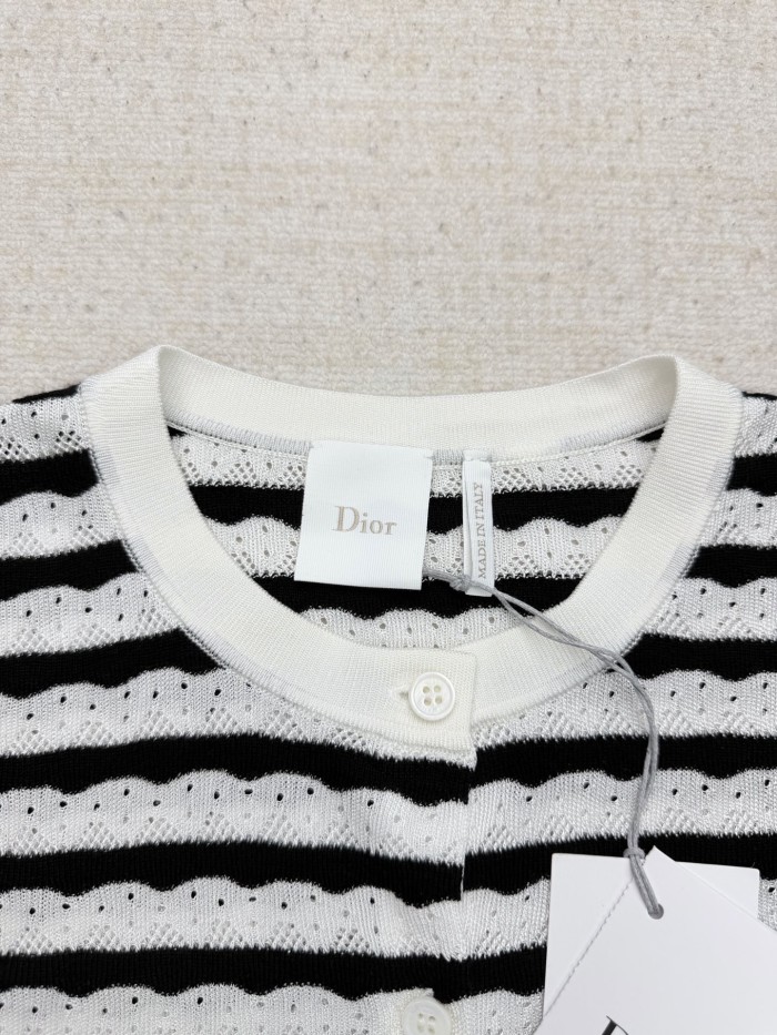 DIOR Marinière Knit Vest Tee Cardigan FZMY854