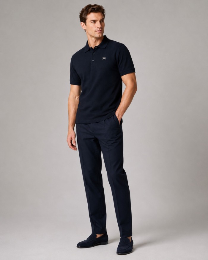 Burberry Metal Knight Cotton Polo Shirt FZTX6156