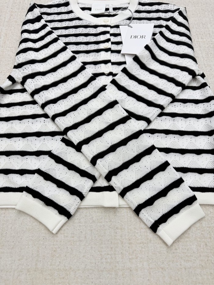 DIOR Marinière Knit Vest Tee Cardigan FZMY854