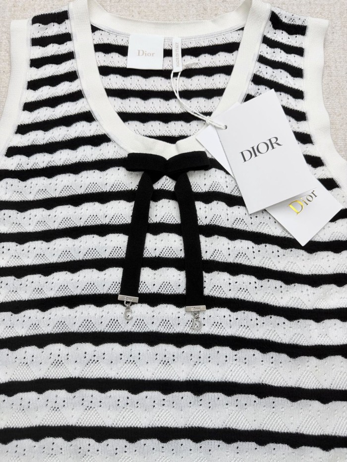 DIOR Marinière Knit Vest Tee Cardigan FZMY854