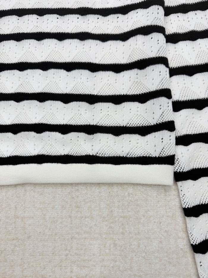 DIOR Marinière Knit Vest Tee Cardigan FZMY854