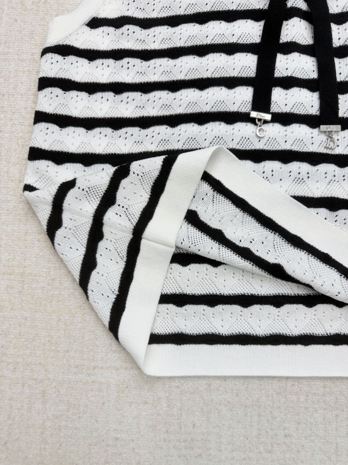 DIOR Marinière Knit Vest Tee Cardigan FZMY854