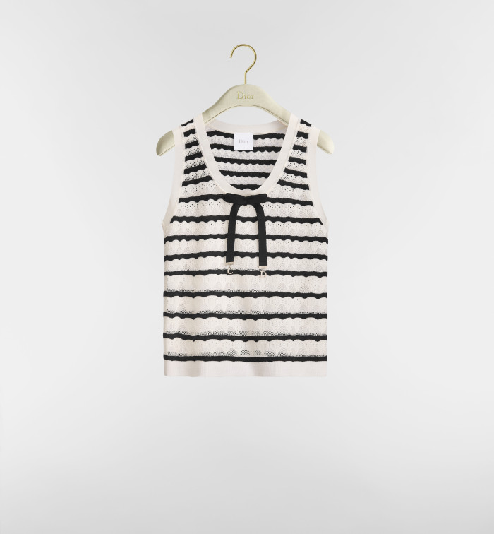 DIOR Marinière Knit Vest Tee Cardigan FZMY854