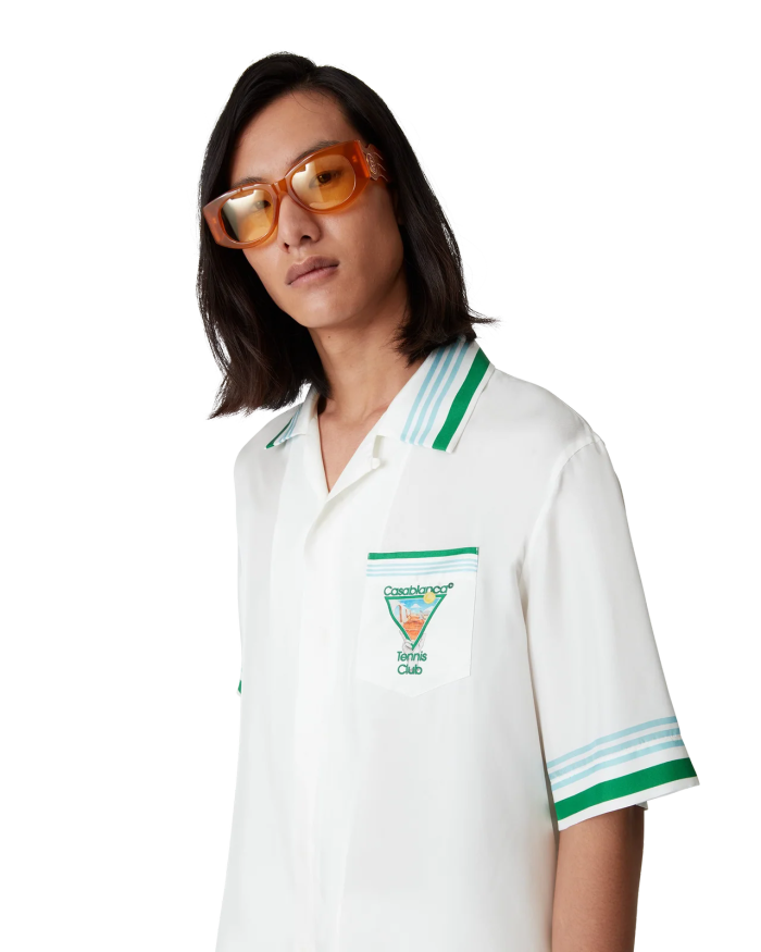 CASABLANCA METAPHYSICAL TENNIS ICON SHORT SLEEVE SHIRT FZCS652