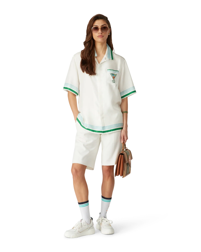CASABLANCA METAPHYSICAL TENNIS ICON SHORT SLEEVE SHIRT FZCS652