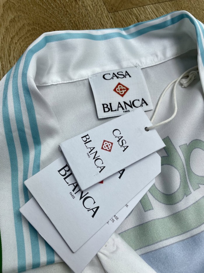 CASABLANCA METAPHYSICAL TENNIS ICON SHORT SLEEVE SHIRT FZCS652