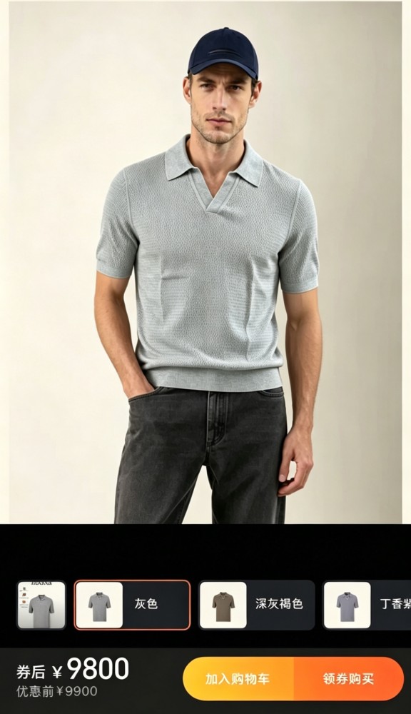 Zegna PREMIUM COTTON knitted polo Tee FZTX6219