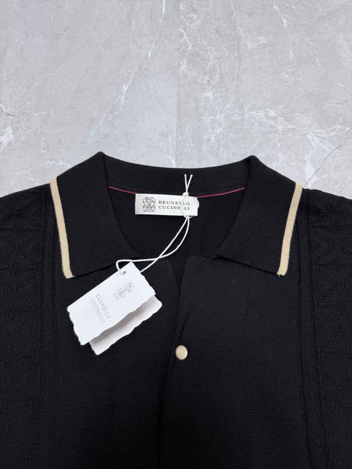 Brunello Cucinelli knitted shirt tee FZTX6221