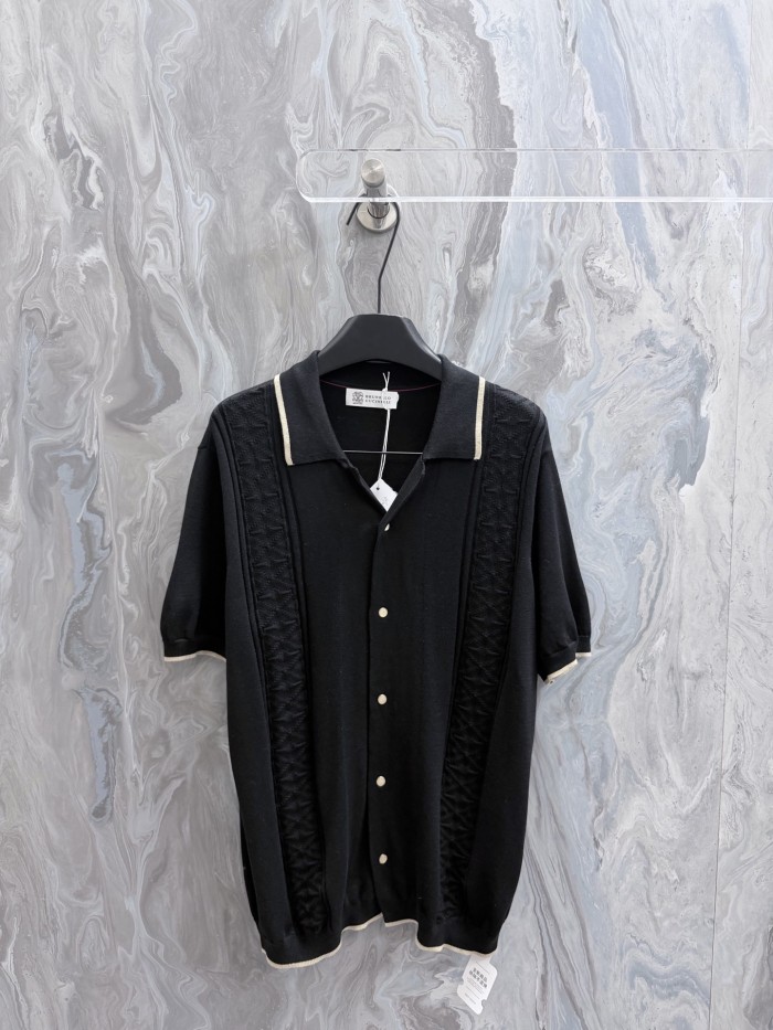 Brunello Cucinelli knitted shirt tee FZTX6221