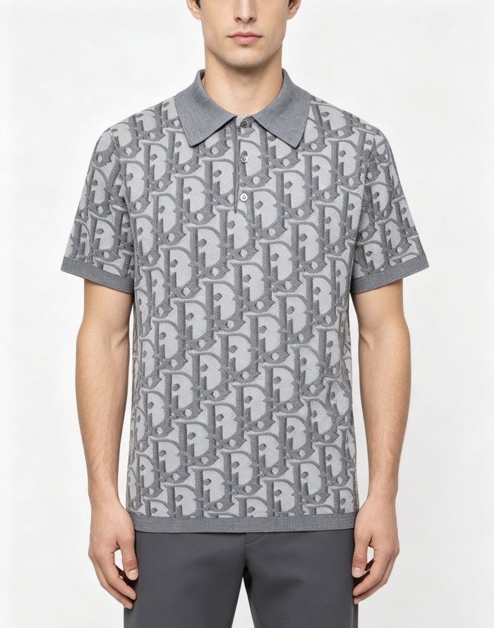 Dior Oblique knitted Polo tee FZTX6231