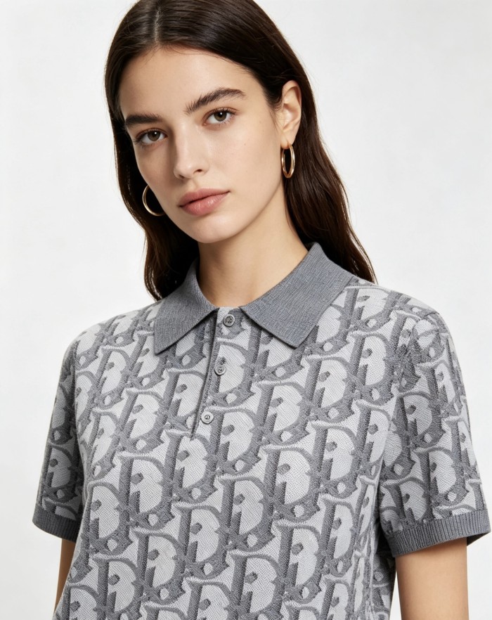 Dior Oblique knitted Polo tee FZTX6231