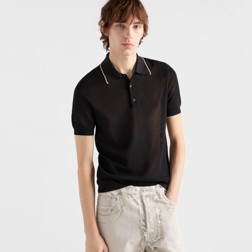 Prada Knit polo tee FZTX6190