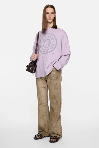 Acne studios LAYERED LOGO T-SHIRT FZTX6260
