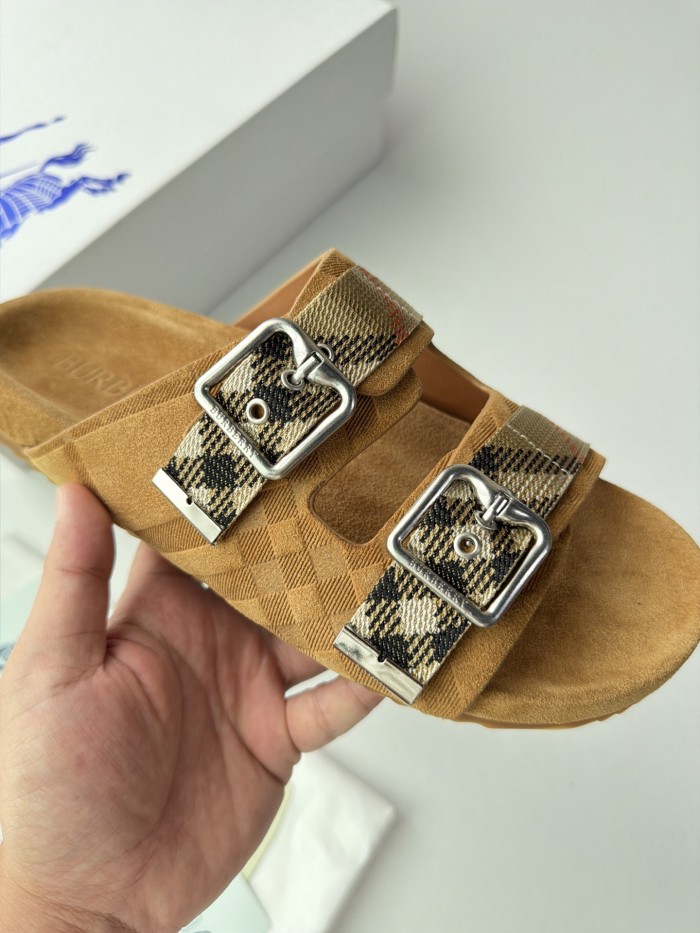 Burberry Check Suede Urchin Sandals FZXZ340