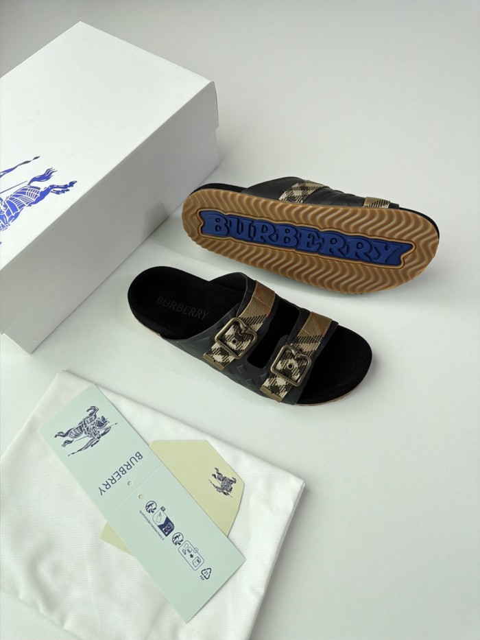 Burberry Check Suede Urchin Sandals FZXZ340