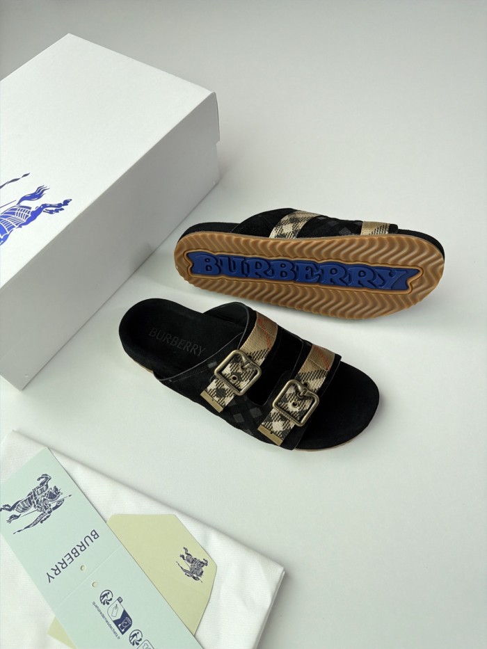 Burberry Check Suede Urchin Sandals FZXZ340