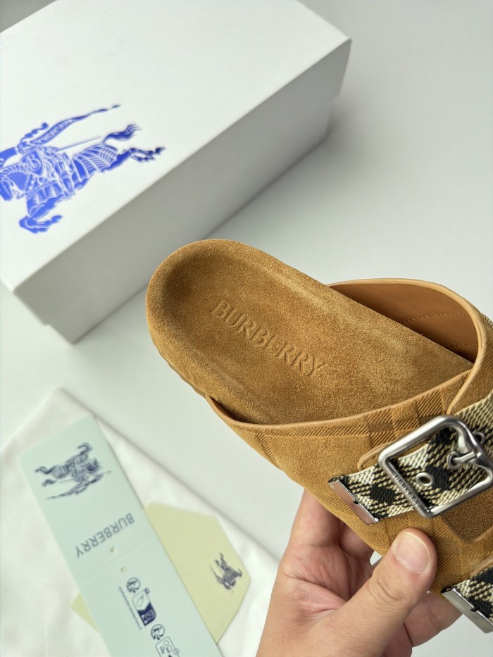 Burberry Check Suede Urchin Sandals FZXZ340
