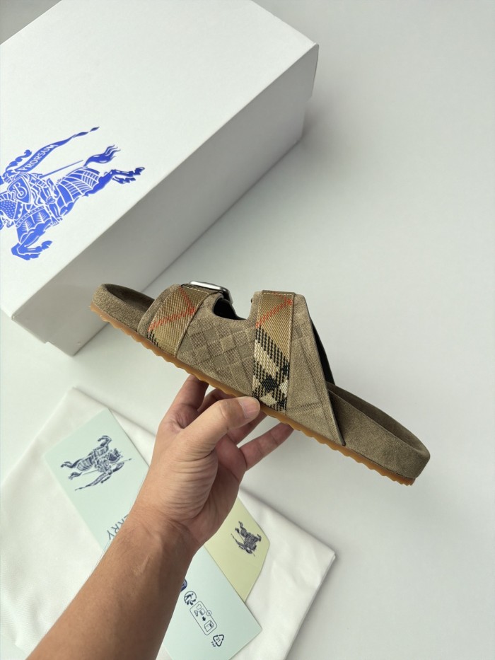 Burberry Check Suede Urchin Sandals FZXZ340
