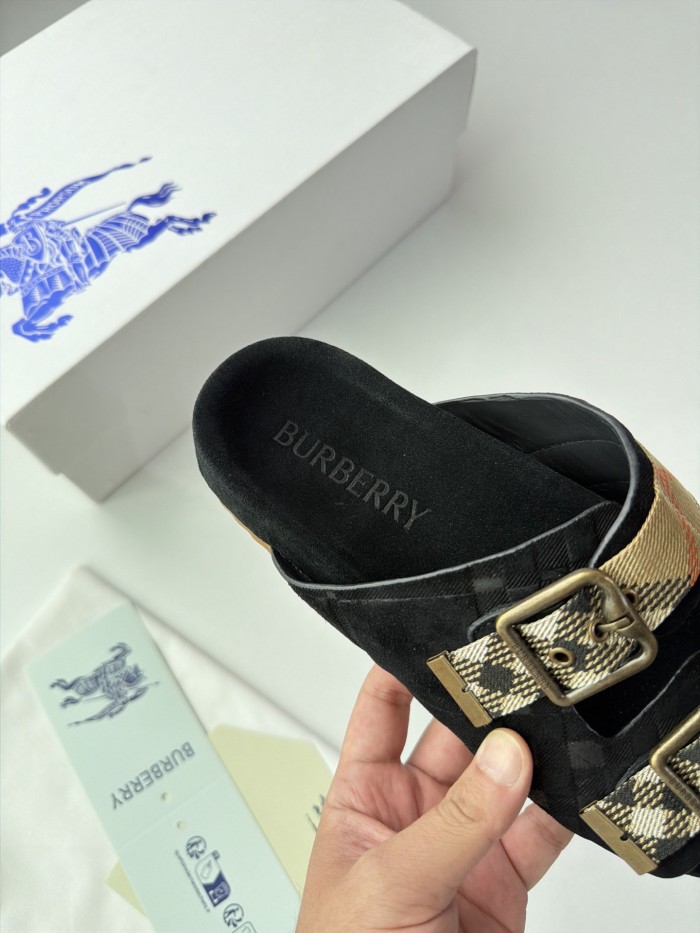 Burberry Check Suede Urchin Sandals FZXZ340