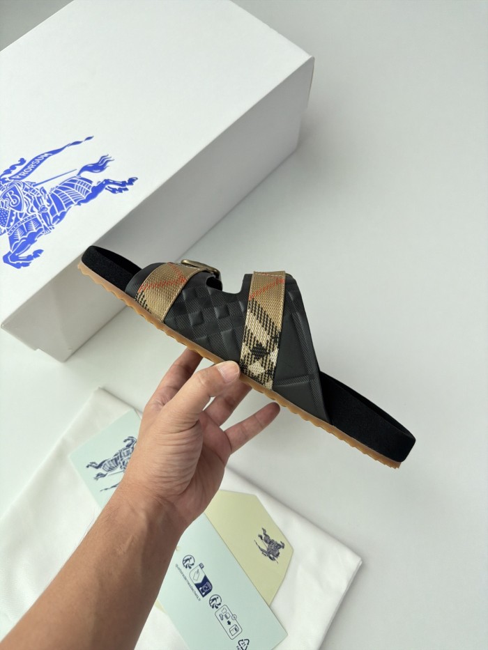 Burberry Check Suede Urchin Sandals FZXZ340