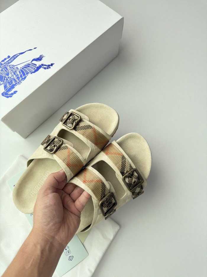 Burberry Check Suede Urchin Sandals FZXZ340