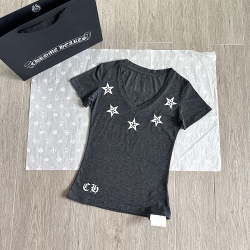 Chrome Hearts V-neck T-shirts FZTX6305