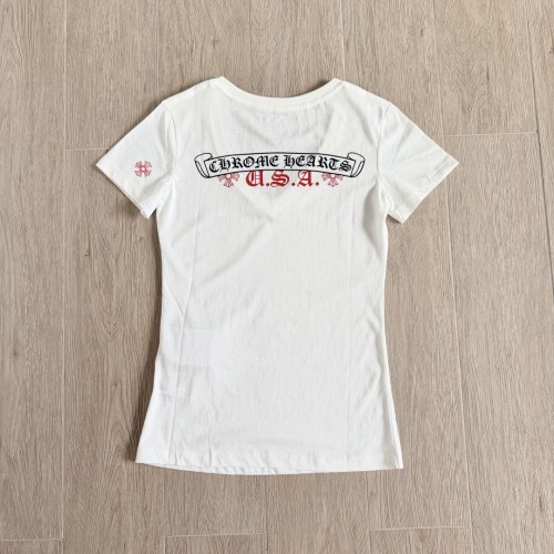 Chrome Hearts V-neck T-shirts FZTX6309