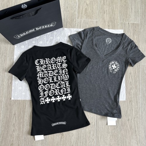 Chrome Hearts V-neck T-shirts FZTX6301