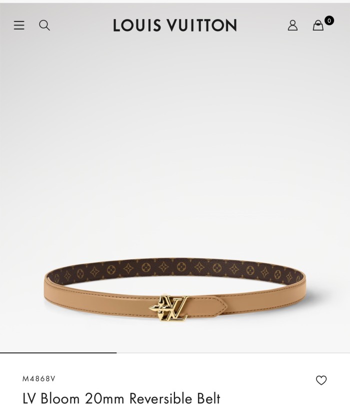 LV Bloom 20MM REVERSIBLE BELT FZYD273